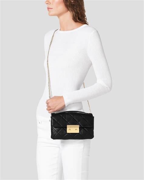 michael michael kors women's sloan small quilted shoulder bag|Kors sloan editor.